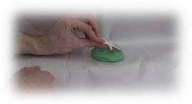 Placing star on putty